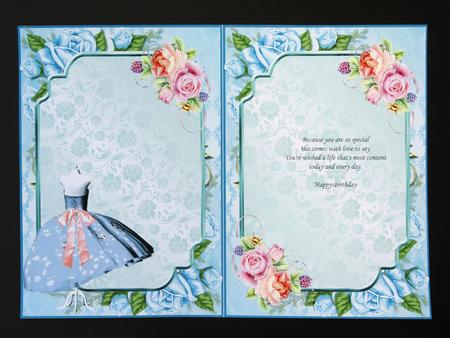 Insert to Compliment Beautiful Blue Rose Dress by Valerie Spowart