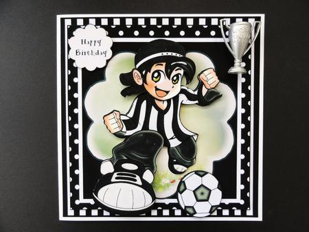 Football Crazy! Black and White Strip by Valerie Spowart