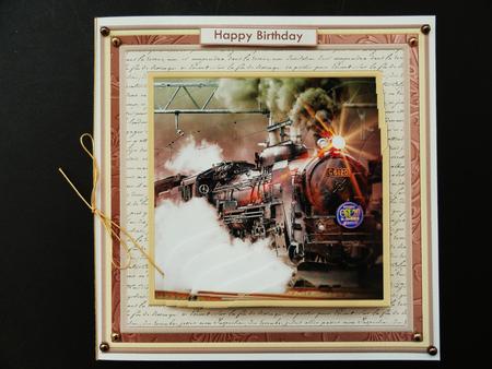 Steam Train 8x8 Mini Kit & Pyramage with Birthday Ages by Valerie Spowart