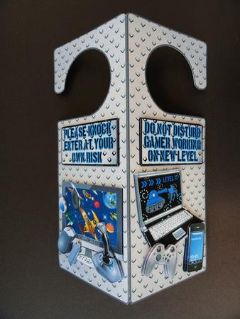 Gamer Door Hanger with Decoupage by Valerie Spowart