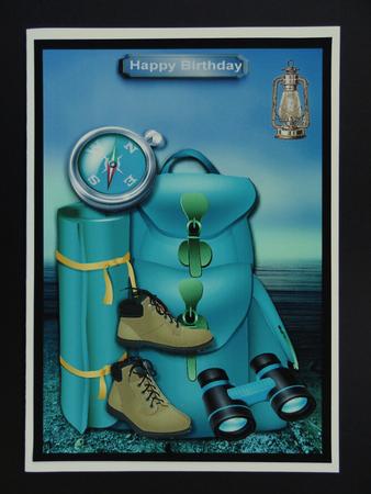 Male Card Outdoor Camping by Valerie Spowart