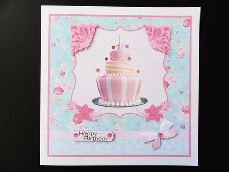 Birthday Cake Topper & Decoupage by Valerie Spowart