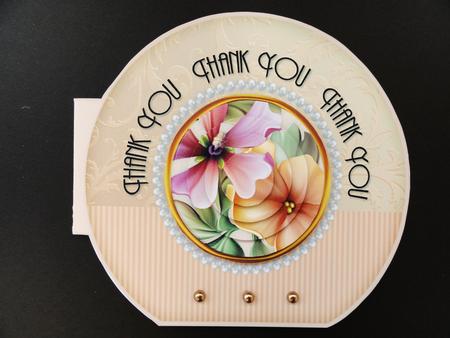 Apricot Fleurs Pyramage - Thank You by Valerie Spowart
