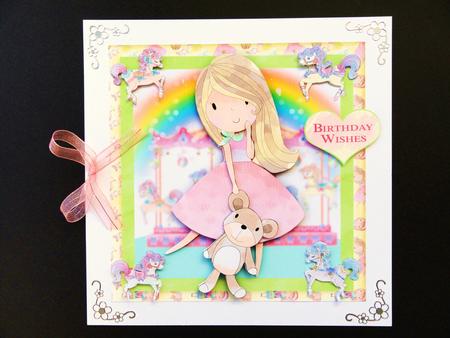 Dizzy Dreams Little Girl Birthday Mini Card Kit by Valerie Spowart