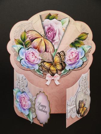 Rosey Spring Gatefold Pyramage Card Mini Kit by Valerie Spowart