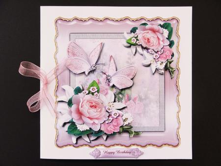 Roses in Satin Frame by Valerie Spowart