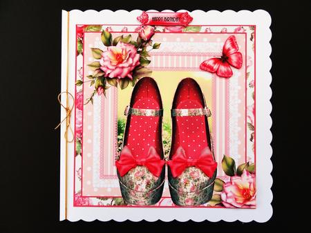 The Vintage Pink Rose Shoes Topper by Valerie Spowart
