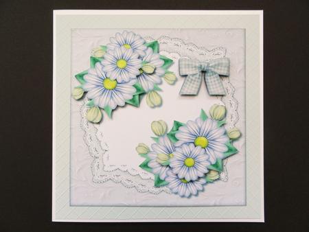 Flowers on Lace Topper by Valerie Spowart