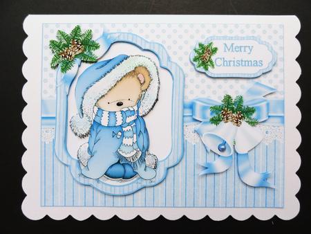 Suggle Bear Christmas Quick Card by Valerie Spowart