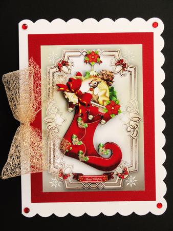 Red Christmas Stocking for Kids by Valerie Spowart
