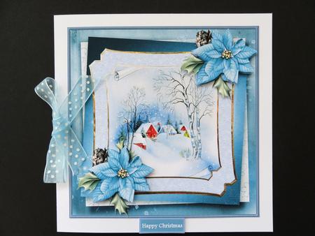 A Silent Night 7x7 Card with Decoupage by Valerie Spowart