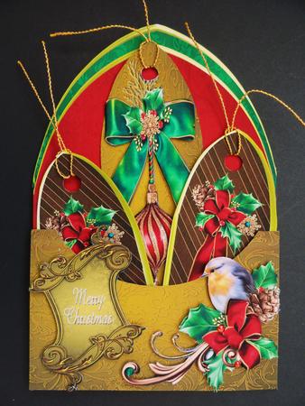 Arch Shaped Christmas Pocket Card with Tags and Bookmark by Valerie Spowart