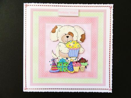 Beary Happy Birthday to You 7x7 Card by Valerie Spowart