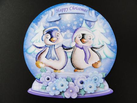 Christmas Snow Globe Flakey Friends Shaped Card Mini Kit by Valerie Spowart