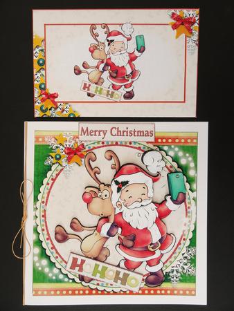 8x8 Santa and Rudolf Time for a Selfie Mini Kit by Valerie Spowart