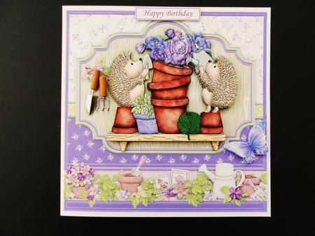 Grown with Hedgehog Love 8x8 Mini Kit & Decoupage by Valerie Spowart