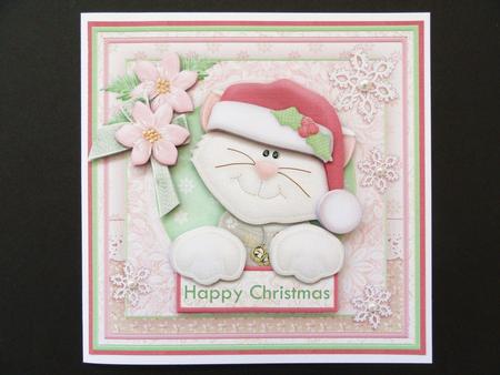 Shabby Chic Purrfect Christmas 8x8 Mini Kit & Decoupage by Valerie Spowart