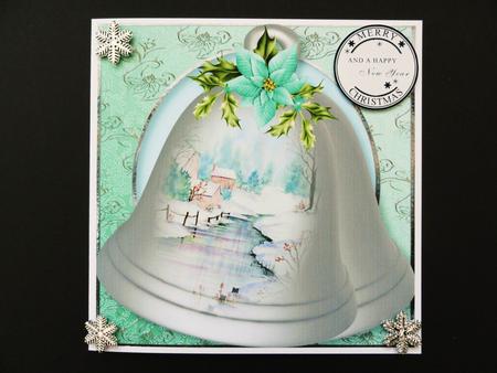 Christmas Bells - the Frozen Stream 8x8 Quick Topper by Valerie Spowart