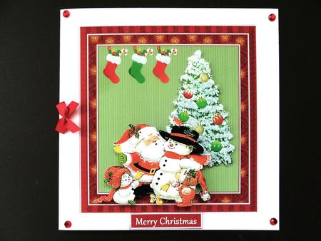 Christmas Santa and Snowman by Valerie Spowart