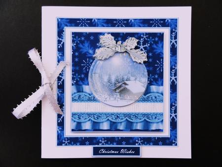 Christmas Bauble Winter Scene by Valerie Spowart