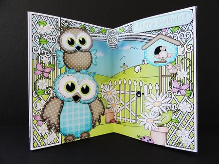 3D Little Hoot Owls Scene It Card Kit by Valerie Spowart