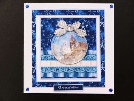 Christmas Bauble Nativity Scene 3 by Valerie Spowart