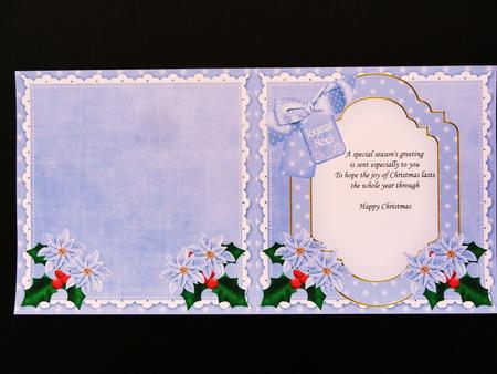 Blue Church Joyeux Noel to Fit 6in Folded Insert by Valerie Spowart