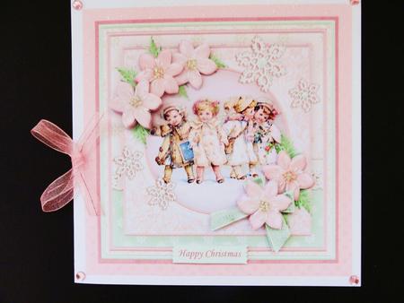 Christmas Vintage Children 7x7 Quick Card Topper & Decoupage by Valerie Spowart