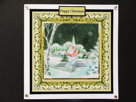 Christmas Night 6x6 Card with Pyramid by Valerie Spowart