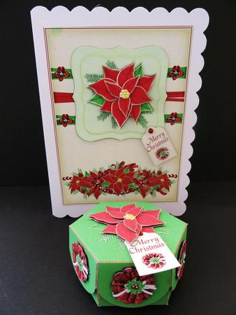 Christmas Poinsettia Gift Box Mini-kit by Valerie Spowart