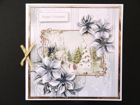 Christmas Midnight Mass 7x7 Card with Decoupage by Valerie Spowart