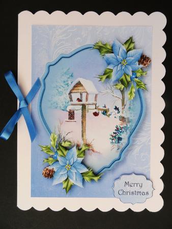 Snowy Robin Birdhouse A5 Topper by Valerie Spowart