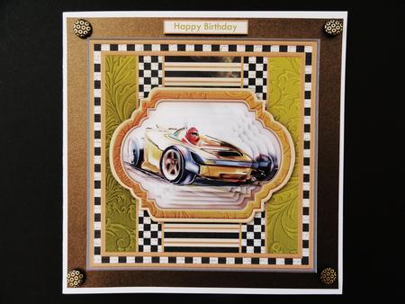 Motor Racing 8x8 Pyramage Mini Kit for Men by Valerie Spowart