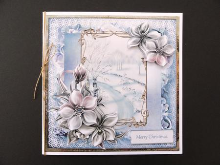 Winter Scene 7x7 Card with Decoupage by Valerie Spowart