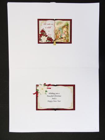Unto Us a Child is Born Open Book Topper Green Insert by Valerie Spowart
