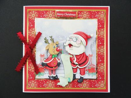 Santa and Rudolf Check the List Mini Kit by Valerie Spowart