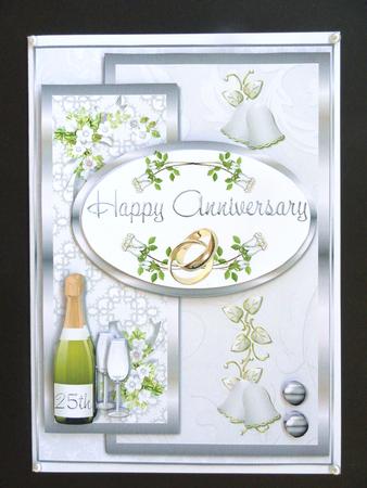 Oval Sketch Card - Silver Wedding by Valerie Spowart