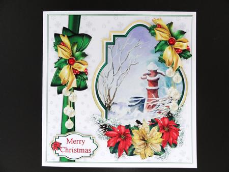 Christmas Water Pump Watercolour Scene Quick Card by Valerie Spowart