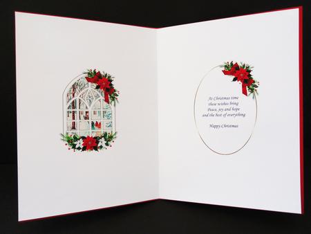 Vintage Christmas Scene Through the Window Insert by Valerie Spowart