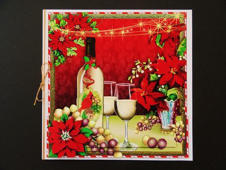 Sparkling Wine with Poinsettias by Valerie Spowart