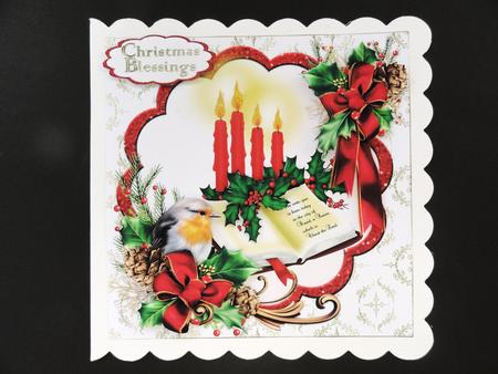 8x8 Christmas Robin with Bible Mini Kit by Valerie Spowart