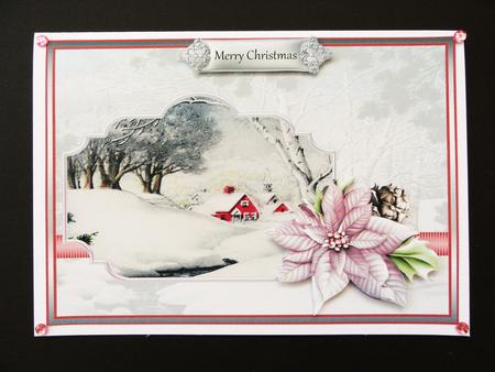 Stream in Winter Card with Decoupage by Valerie Spowart