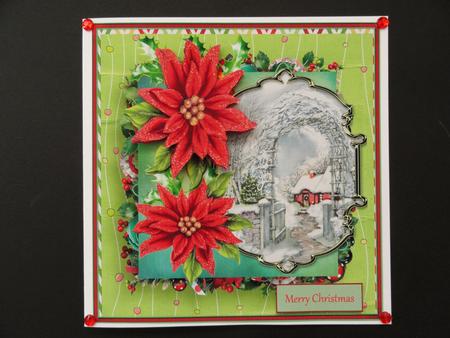 The Garden Gate 7x7 Card with Decoupage by Valerie Spowart