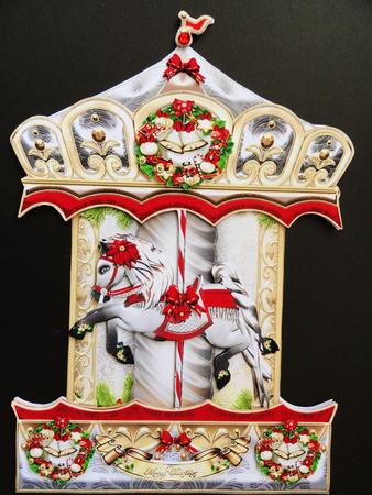 Christmas Silver Carousel by Valerie Spowart