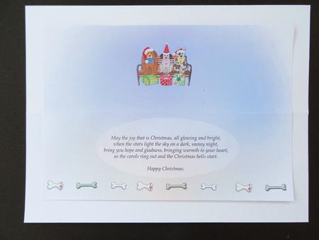 Canine Christmas Cards Insert by Valerie Spowart