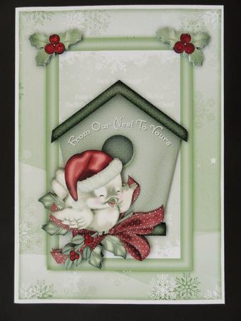 Christmas Chirps Card Front with Step by Step by Valerie Spowart