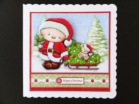 Christmas Sleigh Ride 8x8 Decoupage Mini Kit by Valerie Spowart