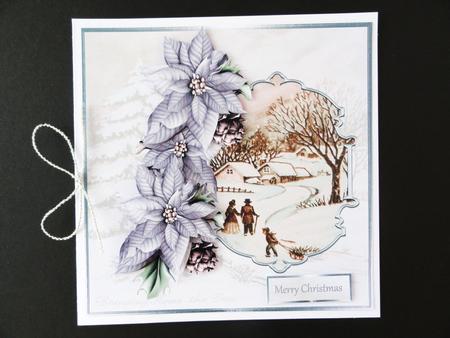 Bringing Home the Tree 7x7 Card with Decoupage by Valerie Spowart