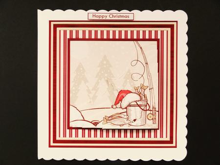 Christmas Fishing Merry Fishmas 8x8 Mini Kit & Pyramage by Valerie Spowart