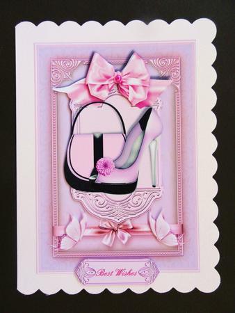 Shoes Card Front with Chrysanth by Valerie Spowart